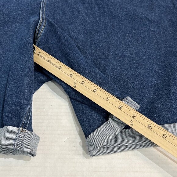 Ava & Viv High Rise Bermuda 9” Jean Shorts Womens 26W Denim Dark Wash Cuff - Picture 5 of 9